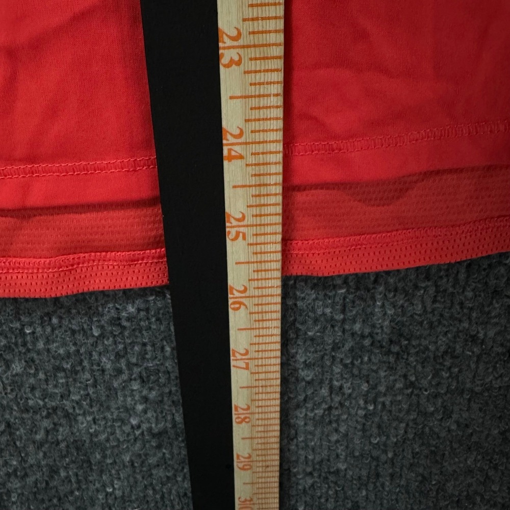 Adidas Sleeveless Polo Womens Size M Orange Mesh Athletic Golf Tennis Shirt - Picture 2 of 7